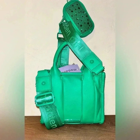 NWTS MADDEN GIRL GREEN RHINESTONE TOTE WITH CROSSBODY STRAP - Picture 7 of 8